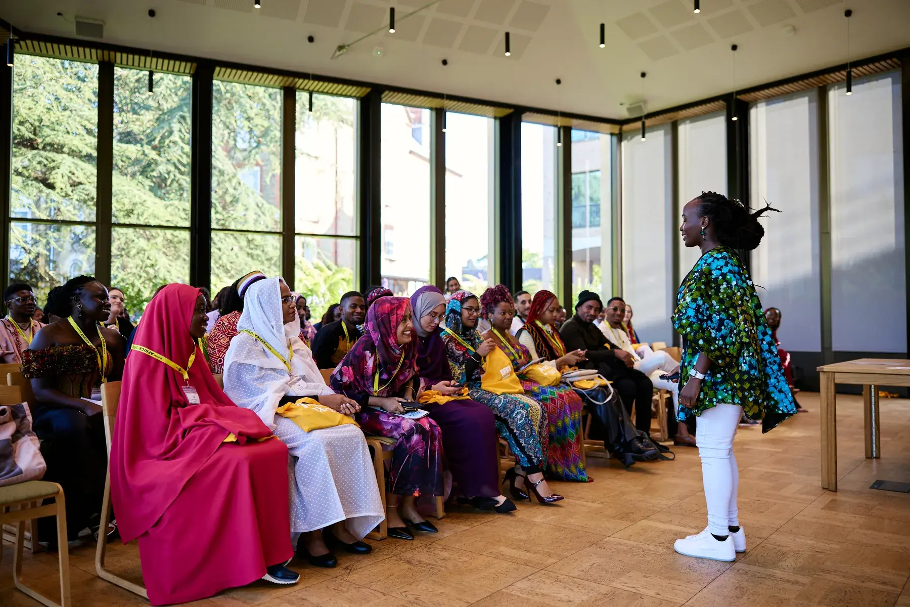 Ruth Nanjala engaging with an audience during an event